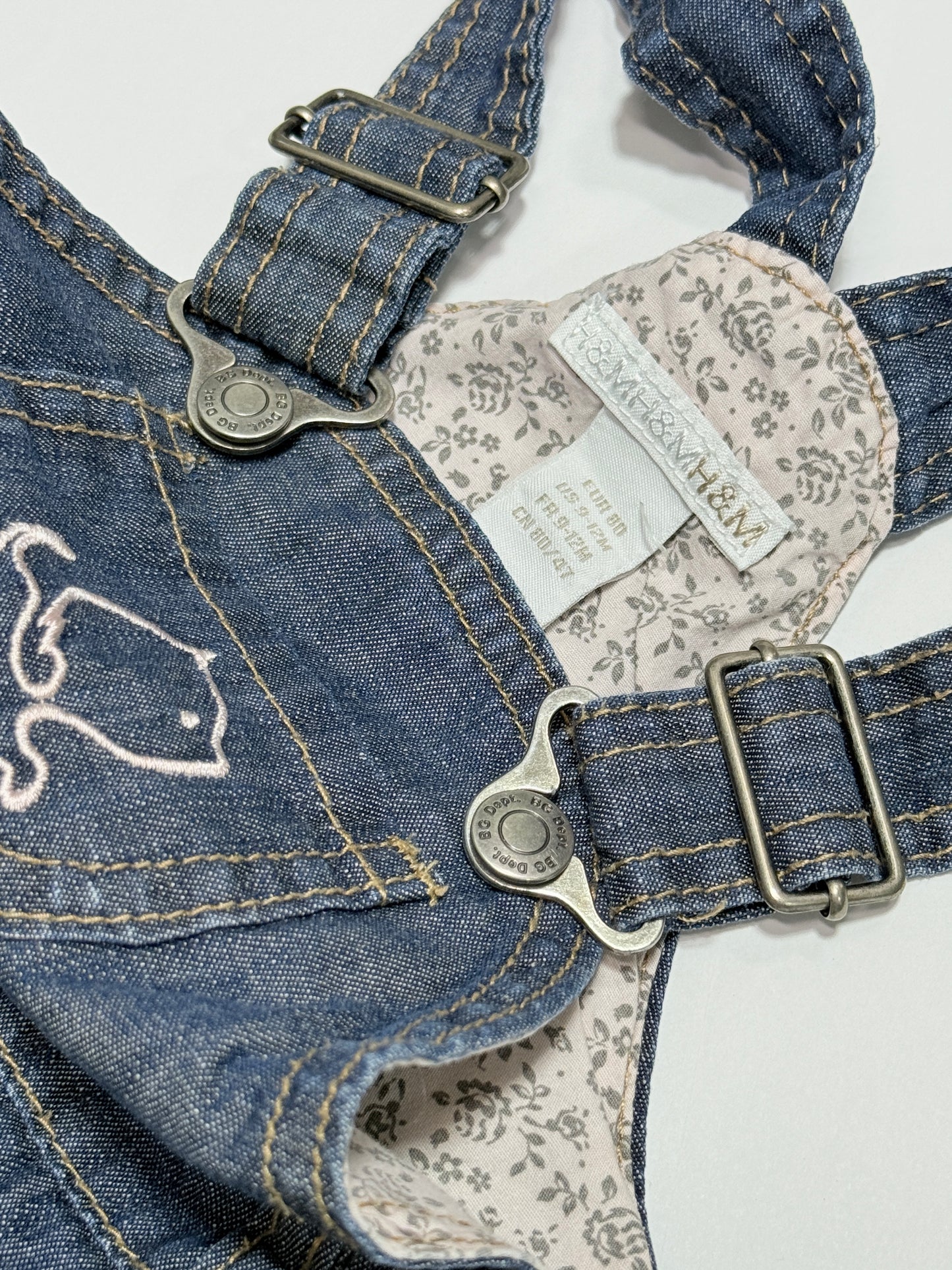 H&M 9-12m Cat Overall Dress