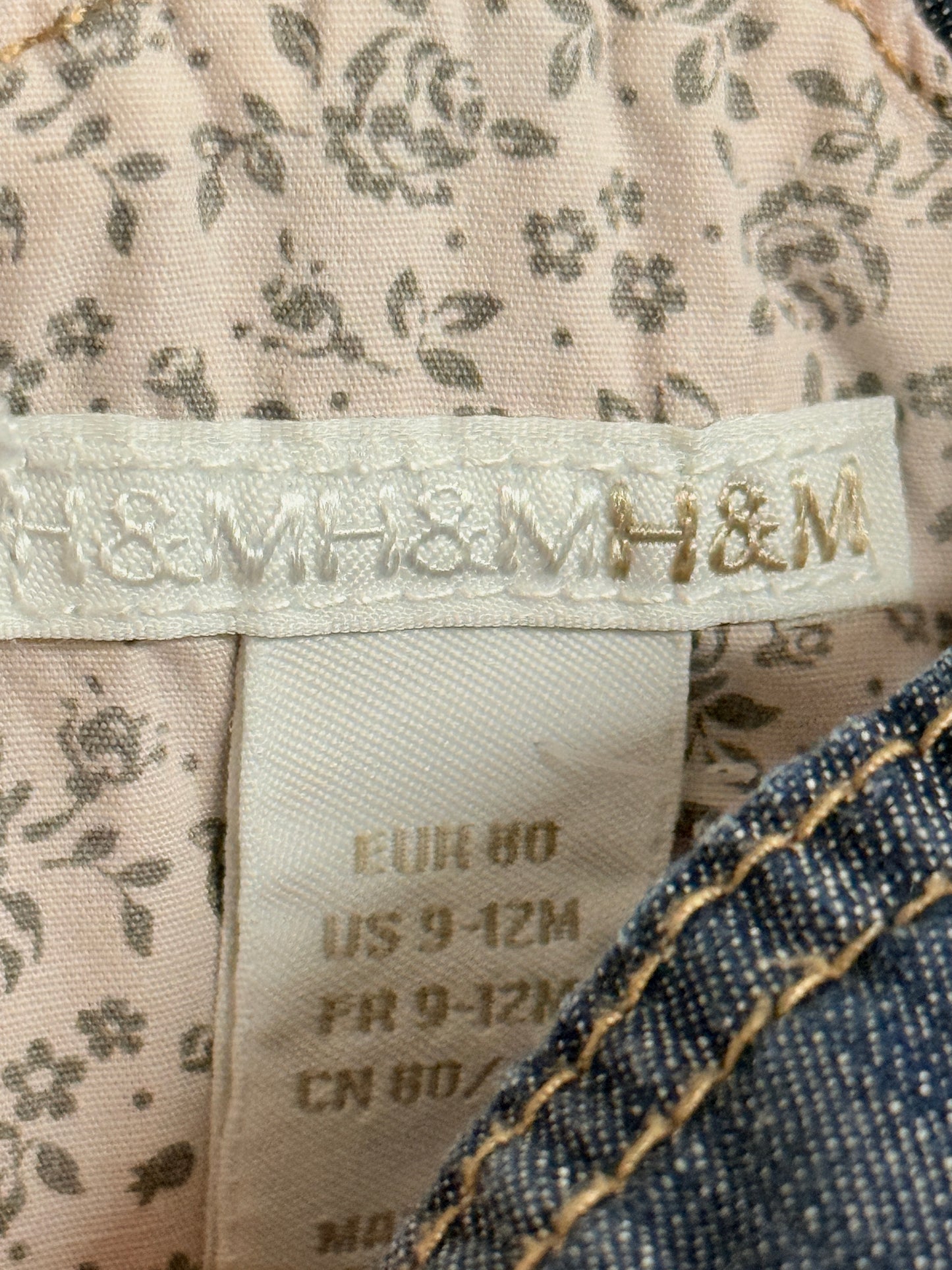 H&M 9-12m Cat Overall Dress