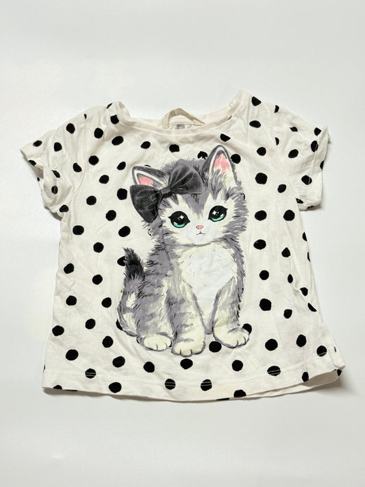H&M Cat Shirt 2-4y