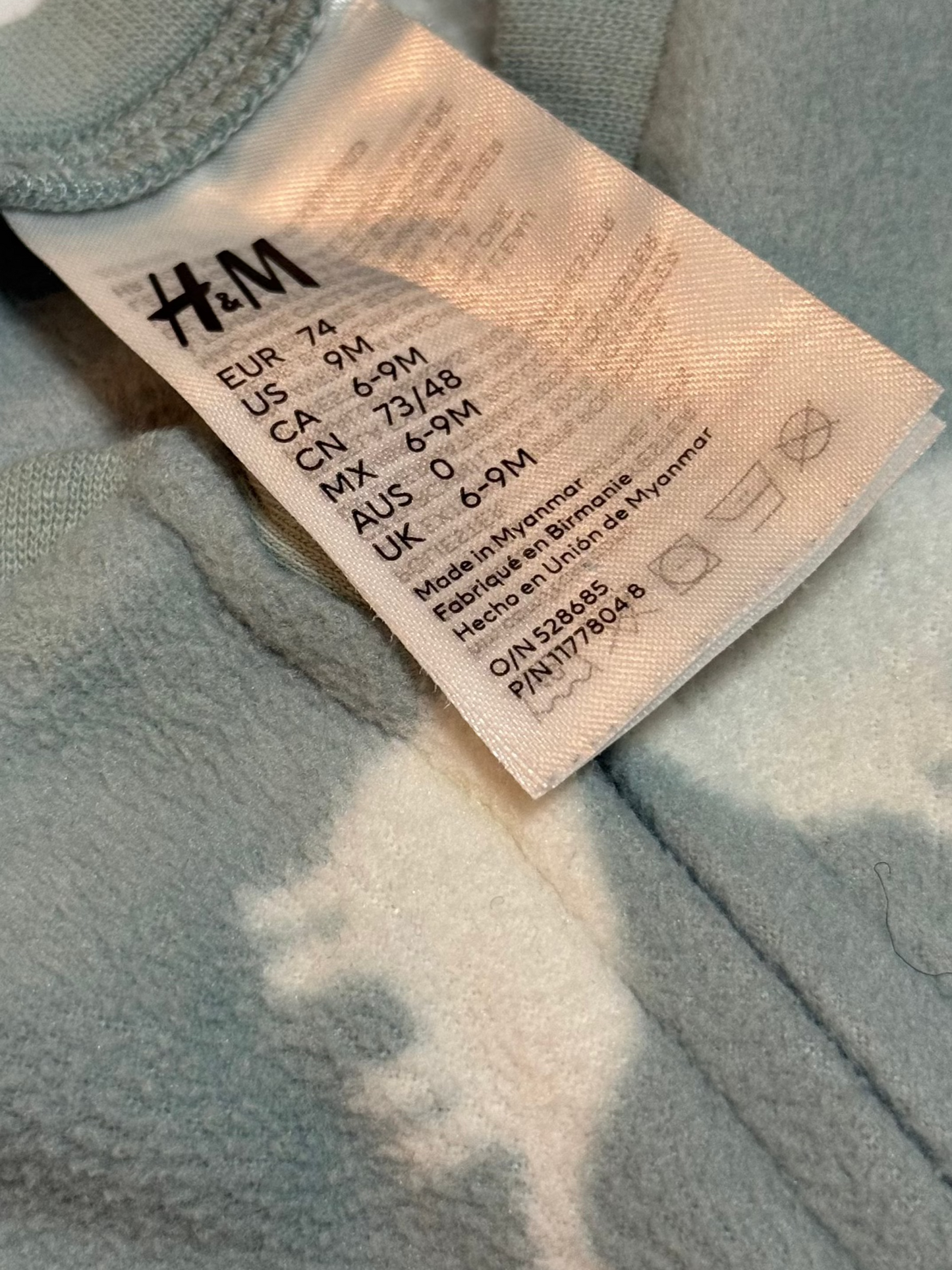 H&M Dinosaur 6-9m