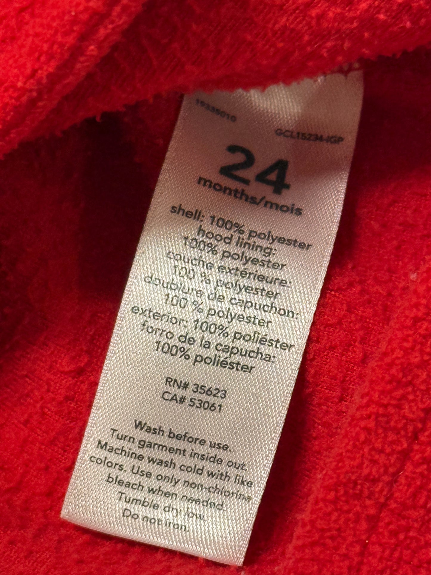 Carter's Button Up Jacket Fleece 24m