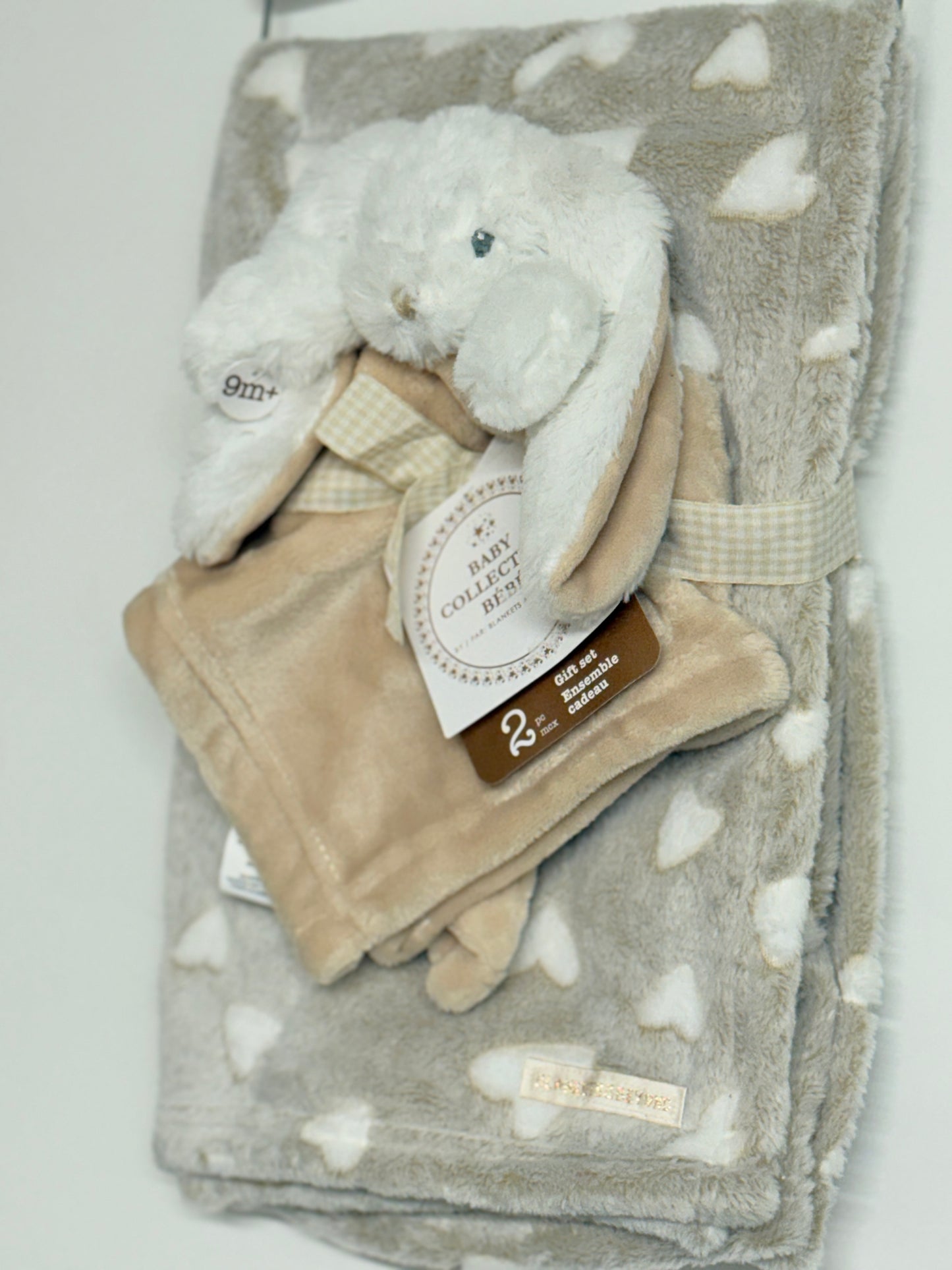 Ensemble couverture et doudou lapin Neuf avec étiquettes