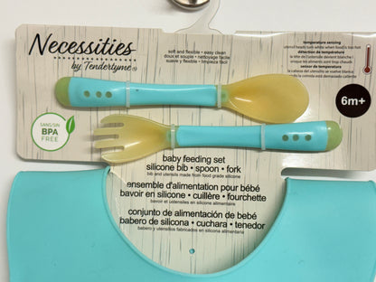 New Bib , Fork and Spoon Set - Party Time