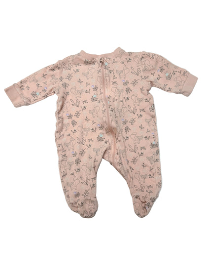 Footed Sleeper Fox Print 3M