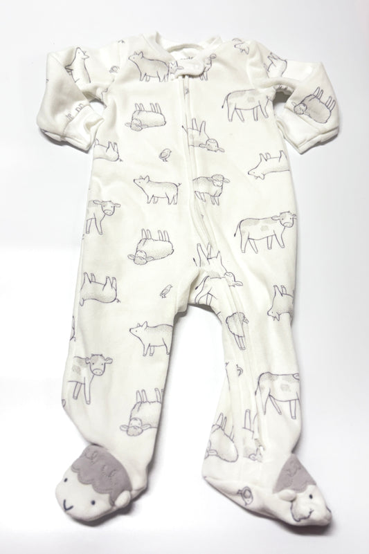 Fleece Farm Animal Sleeper 6-9m