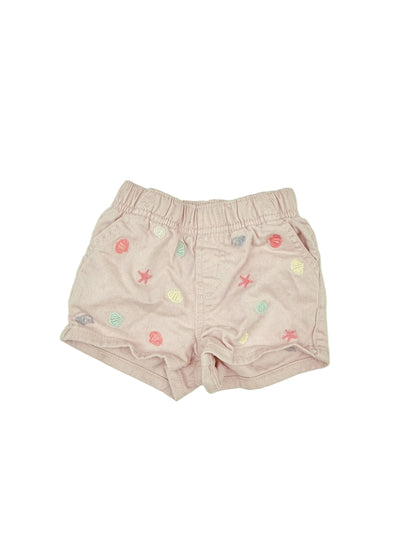 Gap Denim Pink Seashell Shorts 6-12m