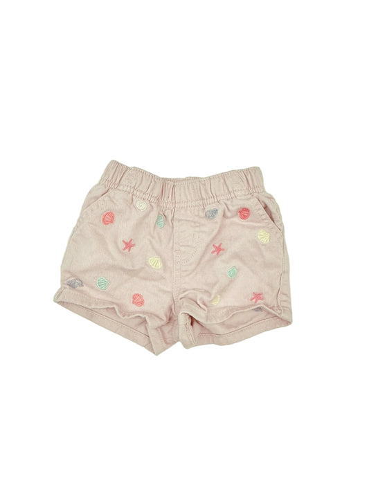 Gap Denim Pink Seashell Shorts 6-12m