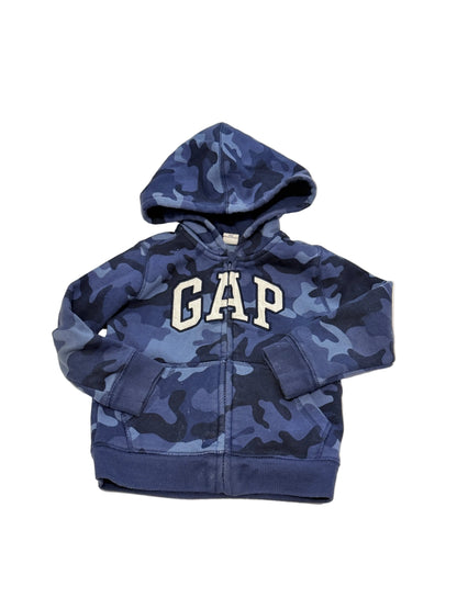 Baby Gap Blue Camo Fleece Top 3Y