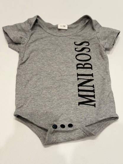Grenouillère en coton Mini Boss 0-3 mois