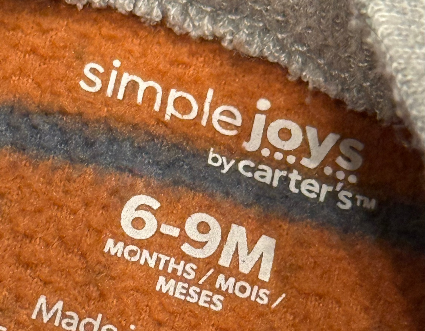 Carters 6-9m Fleece Sleeper