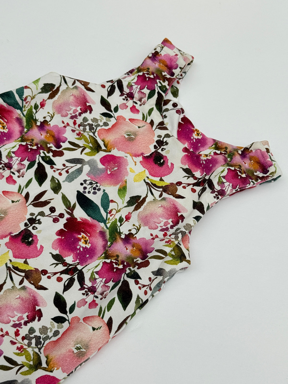 Floral Watercolor Sleeveless Romper 6-12M