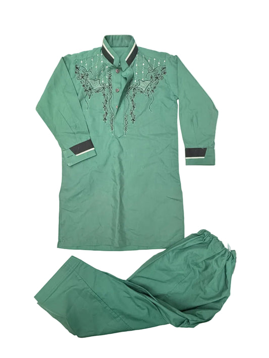 Green Embroidered Kurta Shirt Size 5/6