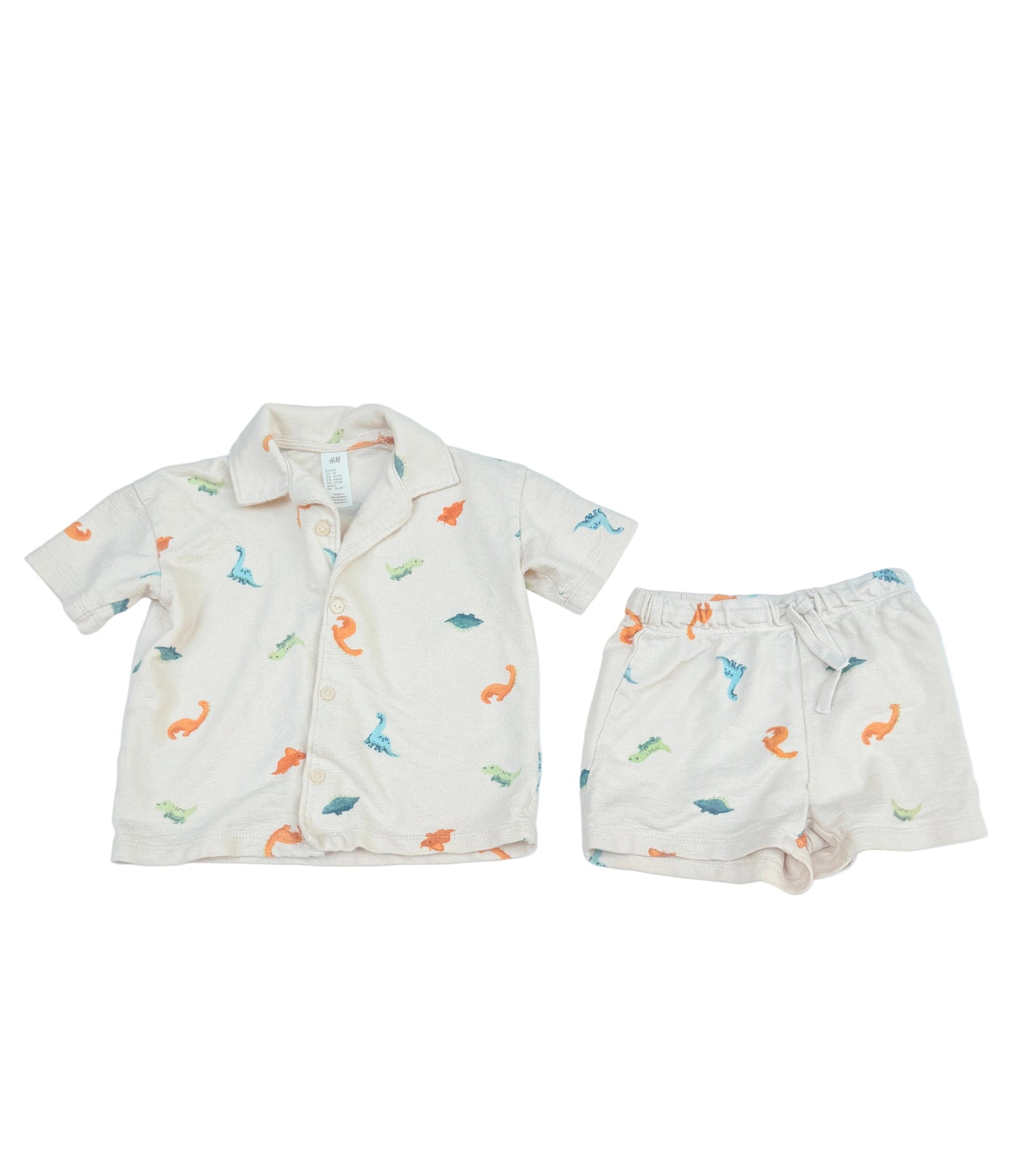 H&M Dinosaur Print Shirt & Shorts Set 2T