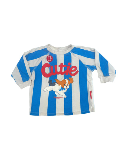 Bebe De Pino Cutie Dog Stripe Top Size 3T