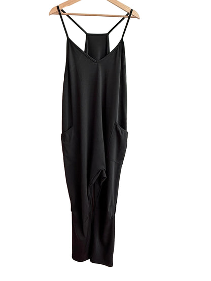 Maternity Friendly Black Jumpsuit Romper Size L