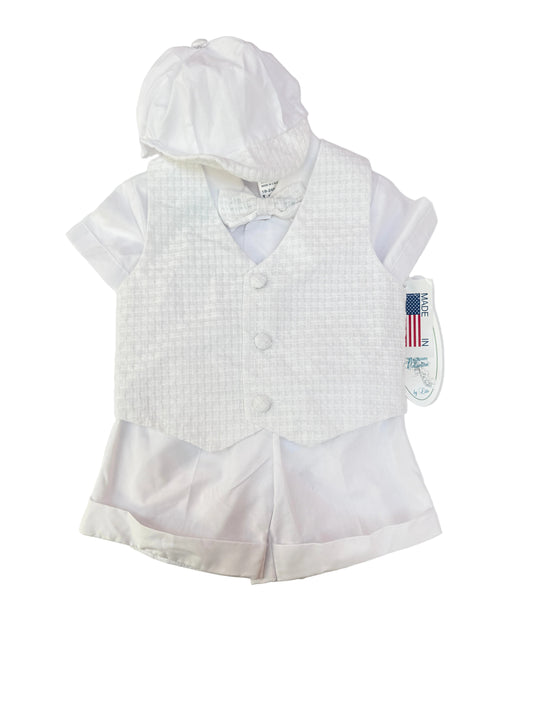 Lito Heirloom White Baptism/ Christening Suit Set 18-24m