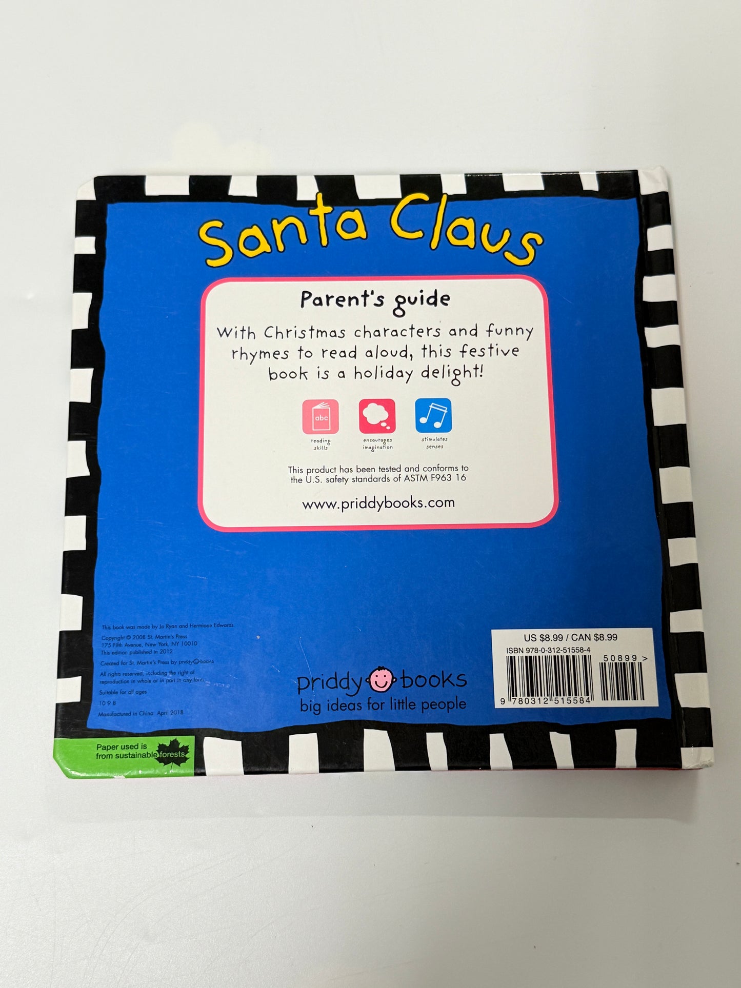 Santa Book Funny Faces