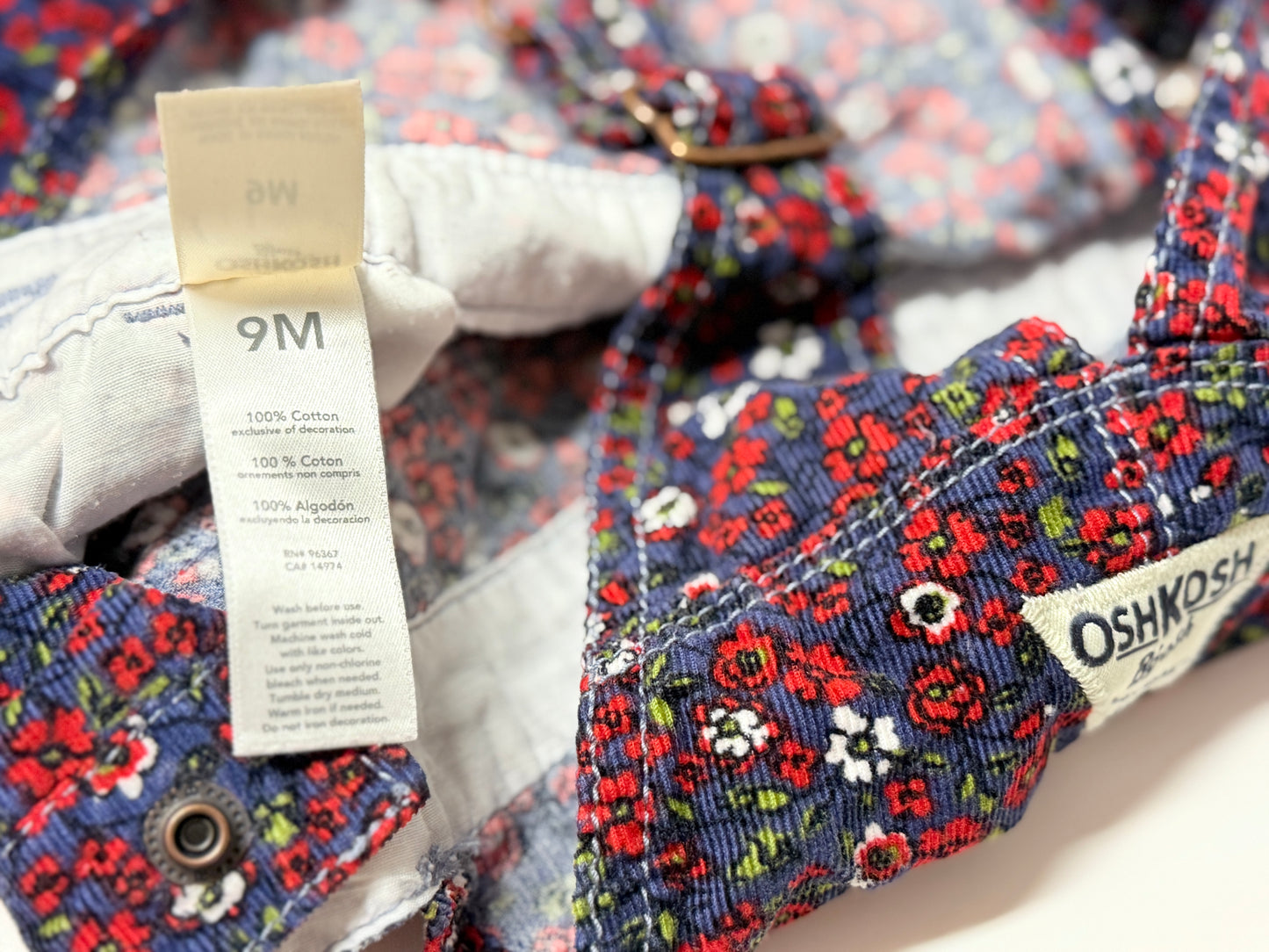 OshKosh B'gosh 9m Floral Overalls