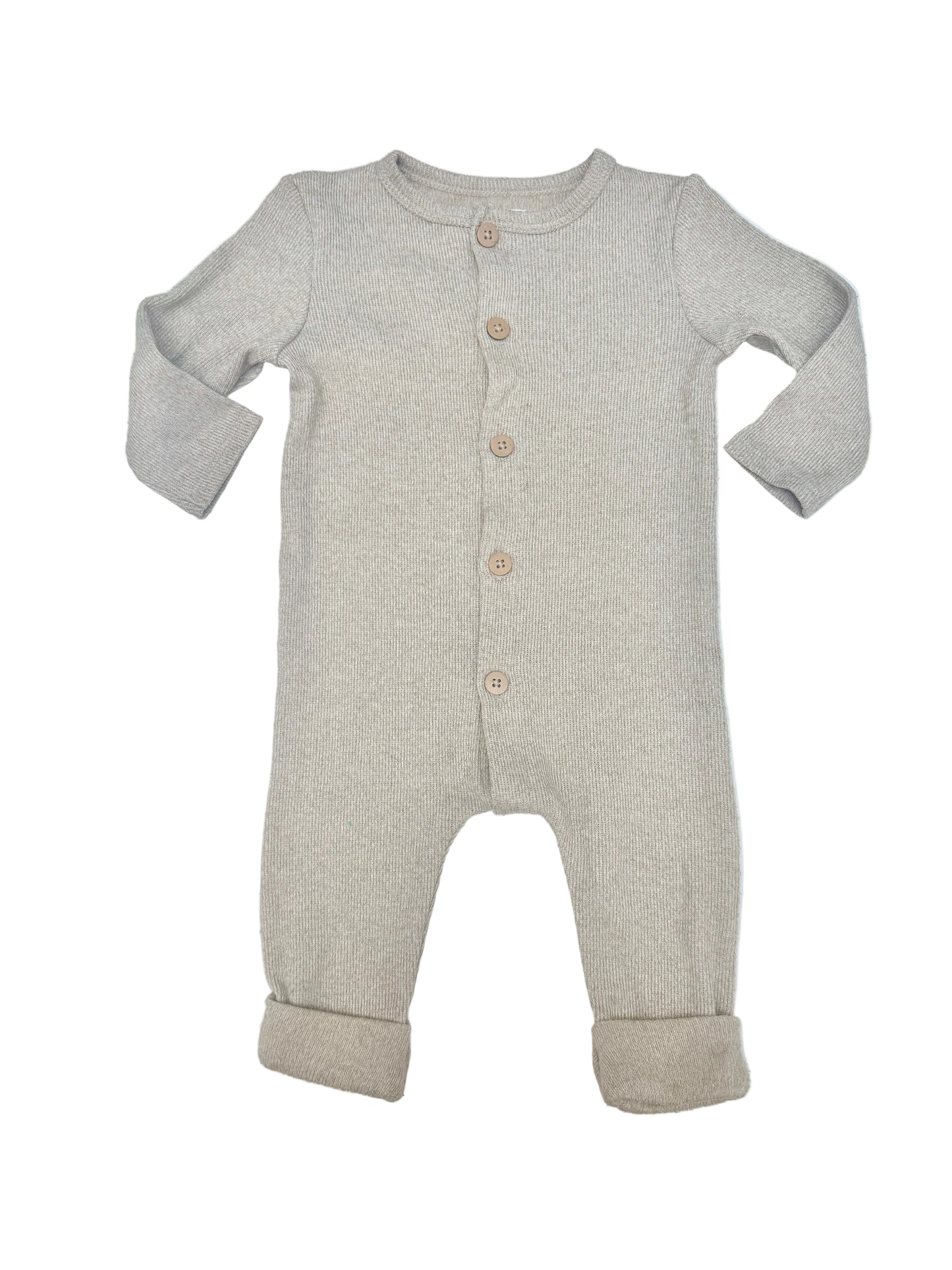 Rise Little Earthling Ribbed Romper 6-9M