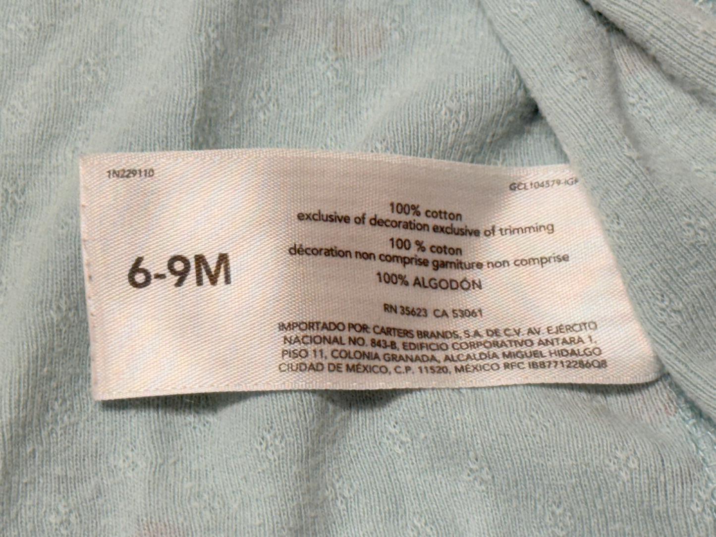 Carter's 6-9m Cherry Onesie