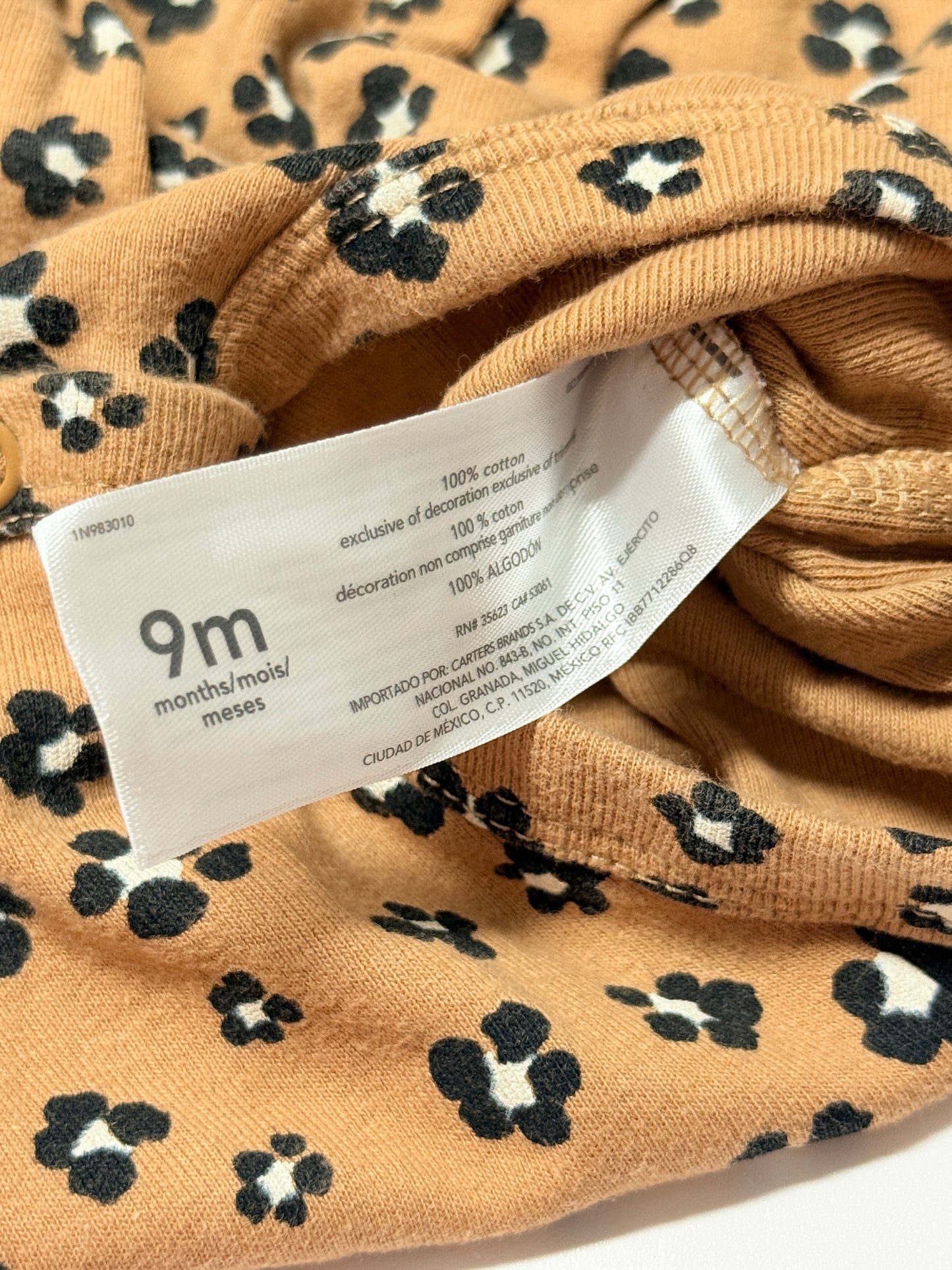 Carter's Leopard Onesie 9m
