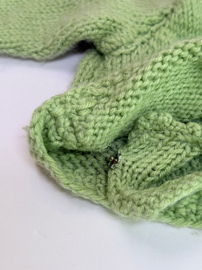 Handmade Green Wrap Baby Cardigan 6m