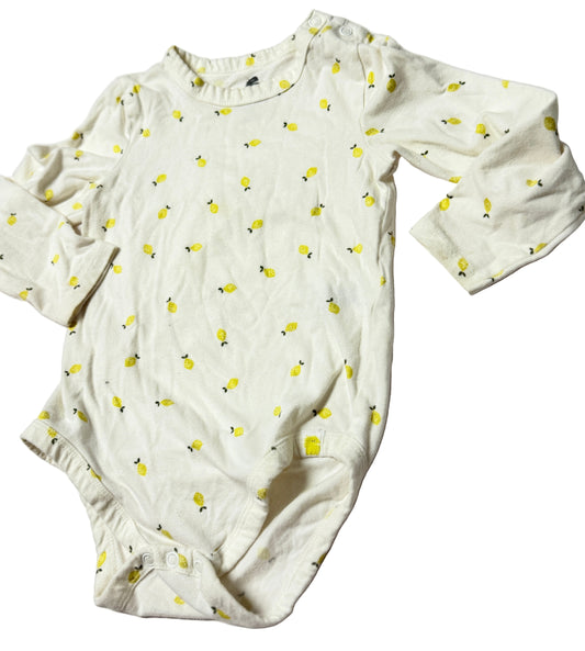 Lemon Long Sleeve Onesie 18-24m