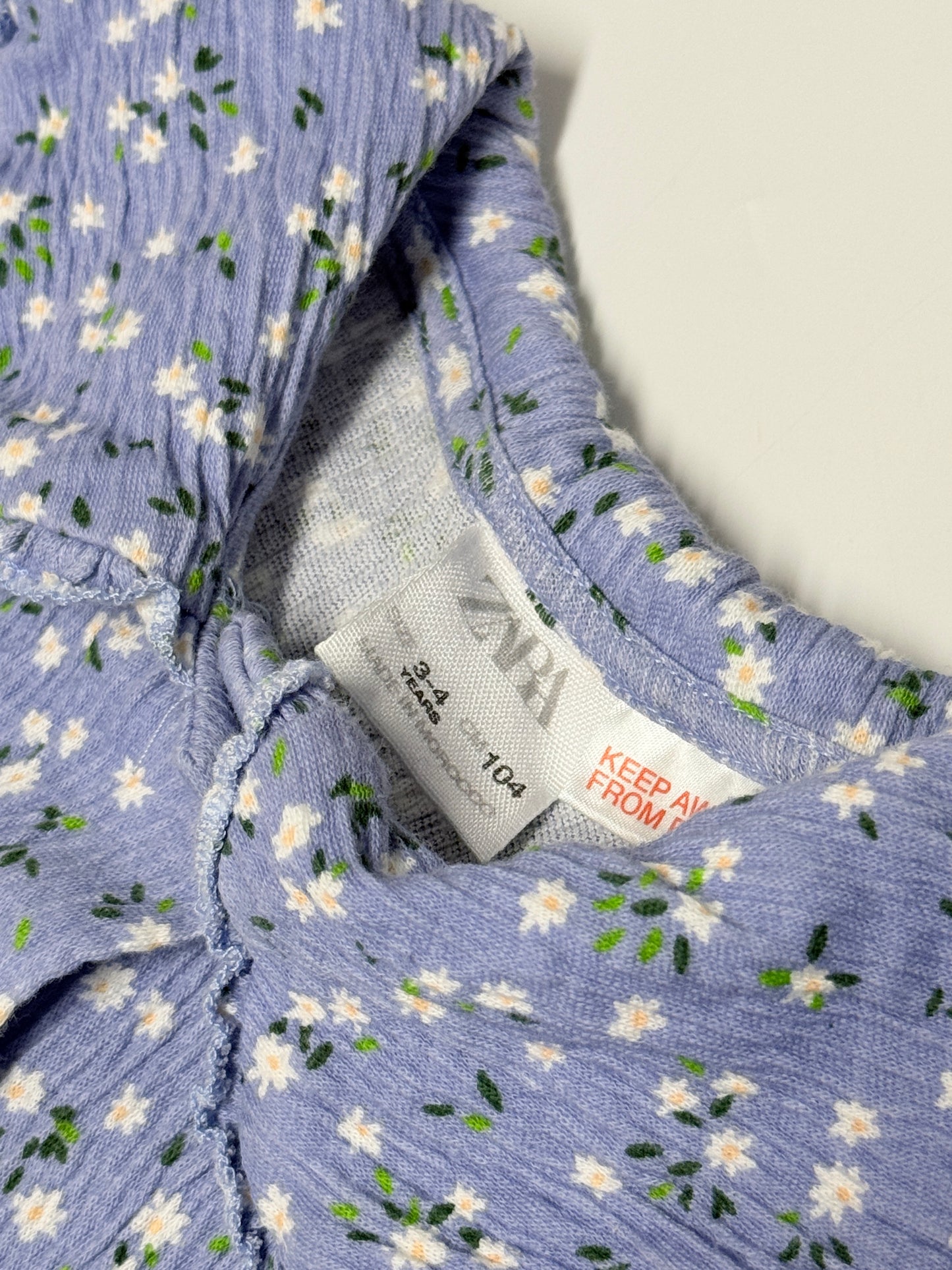 Zara Floral Dress with Collar 3-4Y