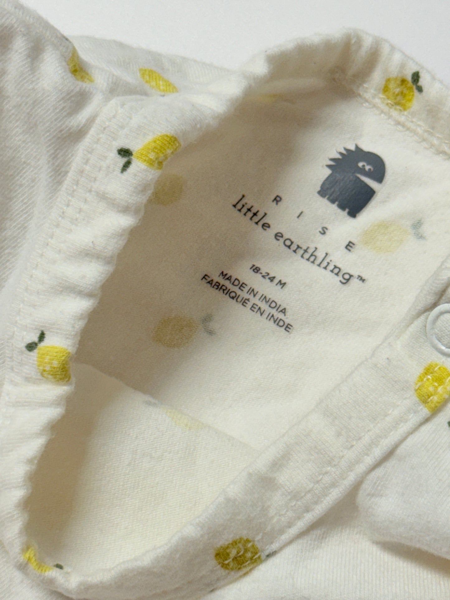 Lemon Long Sleeve Onesie 18-24m