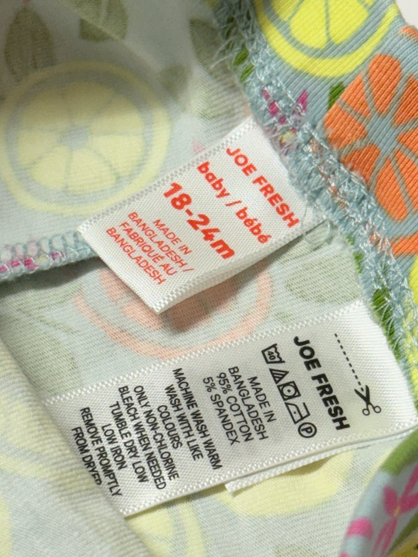 Joe Fresh Fruit Shorts 18-24m