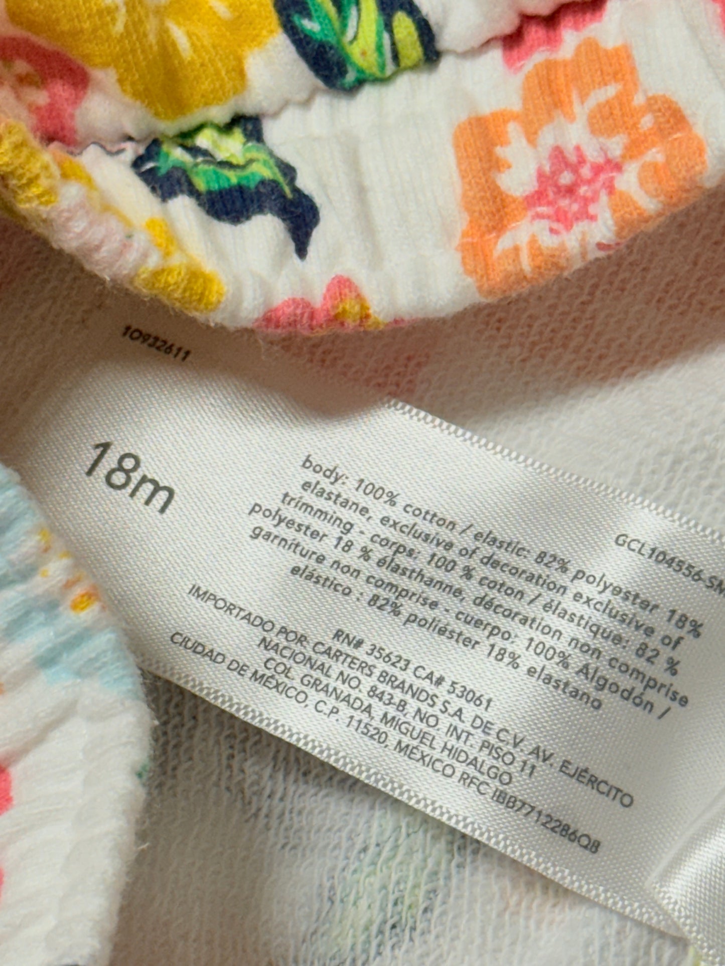 Carter's Floral Shorts 18m