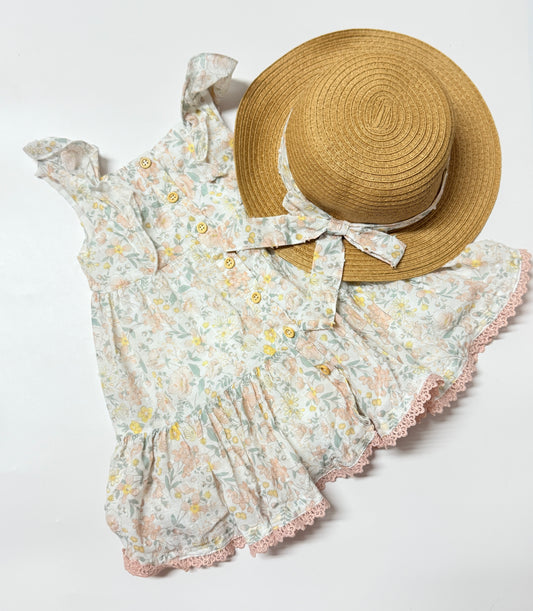 Shabby Chic 2pc Dress & Hat 18m