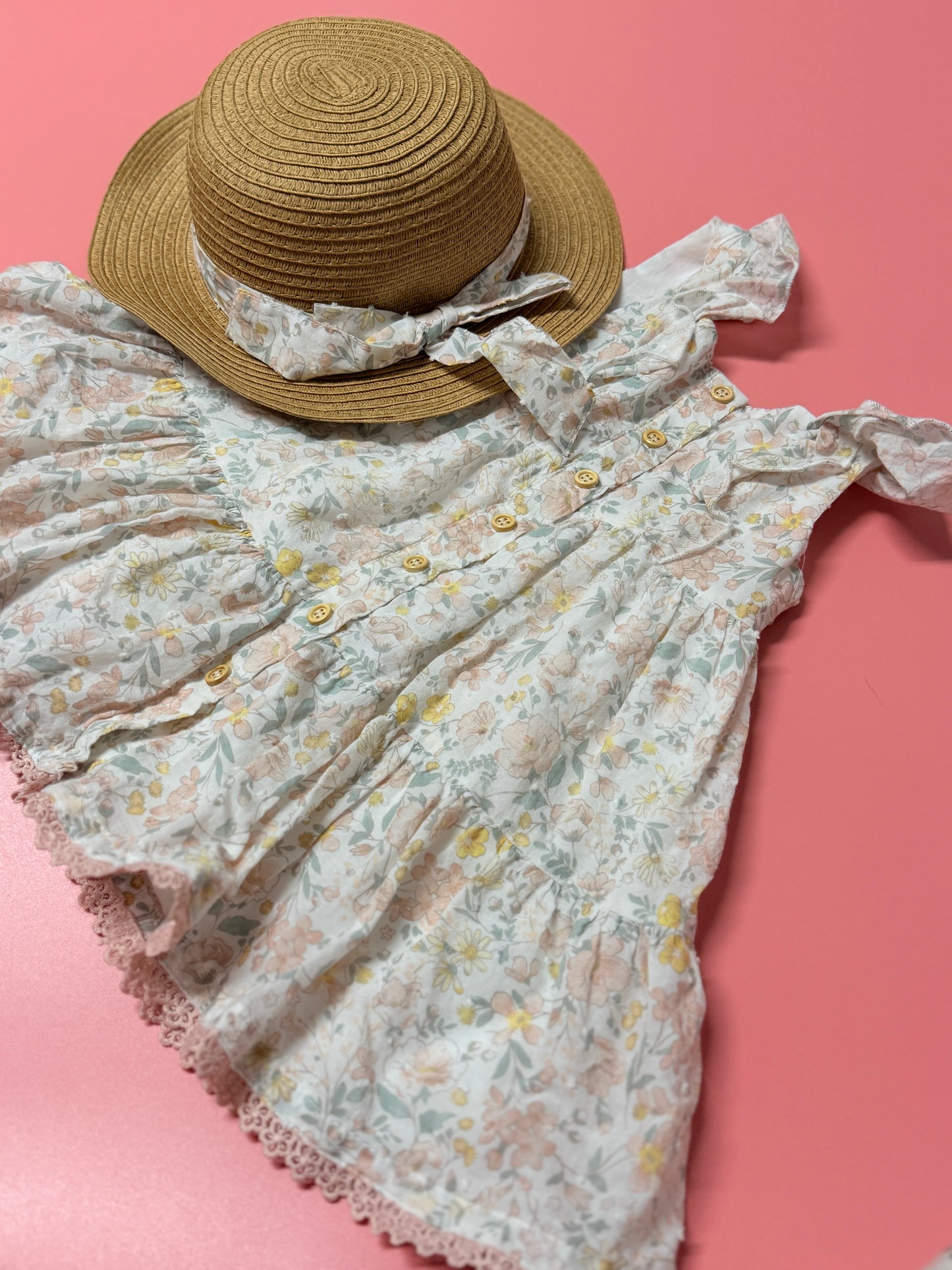 Shabby Chic 2pc Dress & Hat 18m