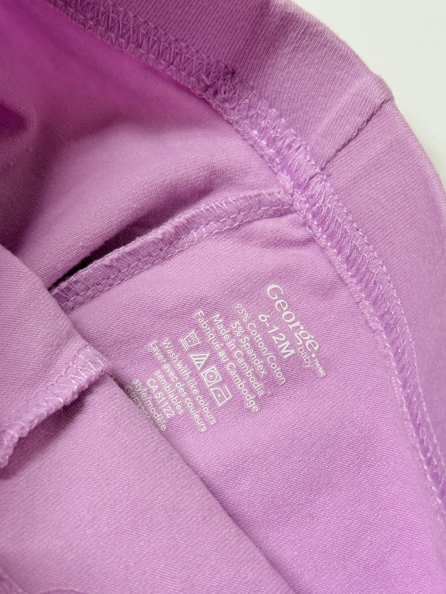 George 6-12m Purple Leggings