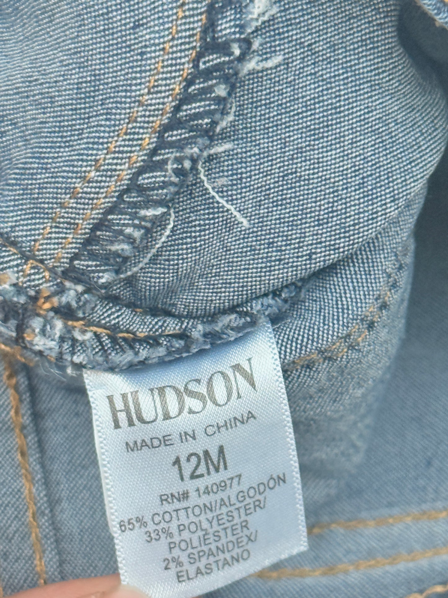Hudson Dark Wash Skinny Jeans 12M