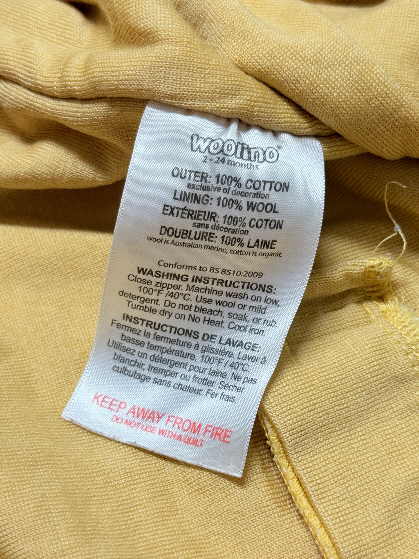 Woolino Cotton Sleepsack 2-24m