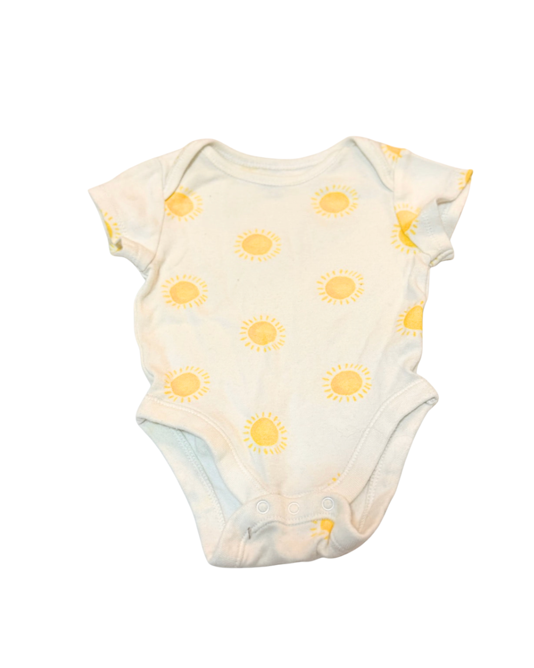 Old Navy Sun Print White Bodysuit 0-3M