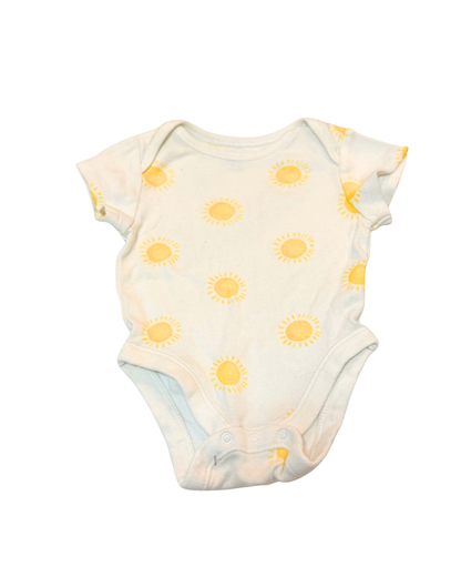 Old Navy Sun Print White Bodysuit 0-3M