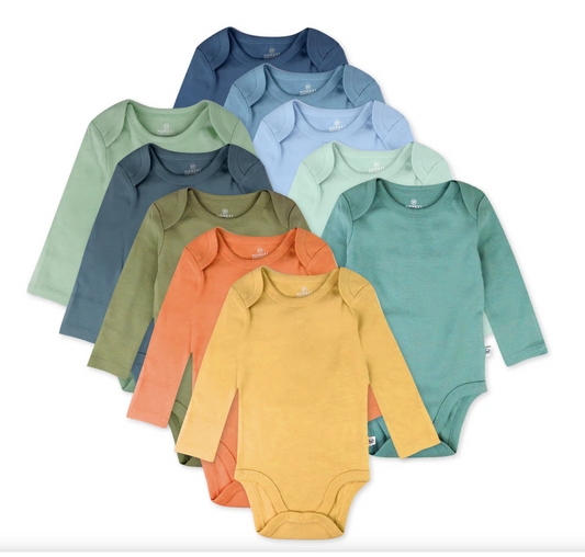Honest Cotton Long Sleeve 0-3m 9x onesies 1x Pants
