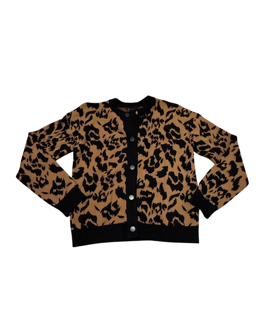 Nicole Miller New York Leopard Print Cardigan 12-14Y