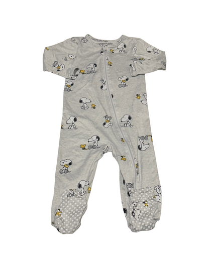 Peanuts Snoopy Gray Footed Sleeper 18-24M