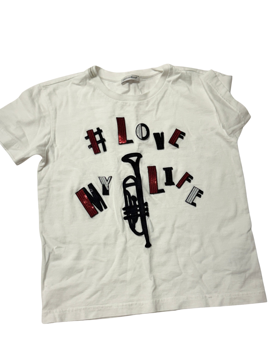 Dolce and Gabbana - Love my life Trumpet Shirt -4Y