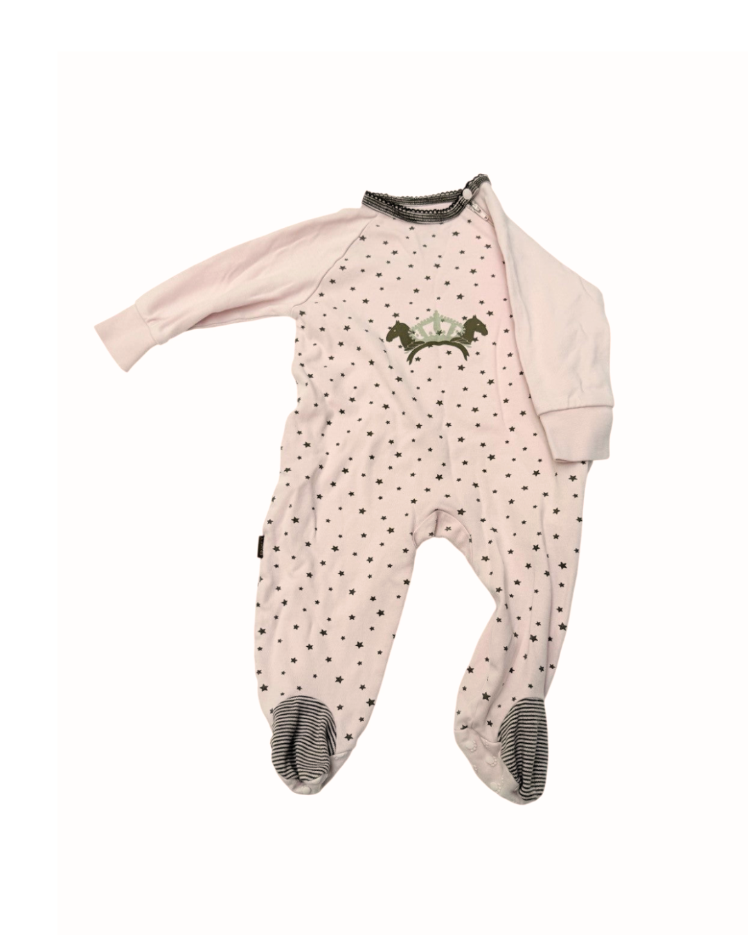 Kushies Pink Star Print Sleeper 9M