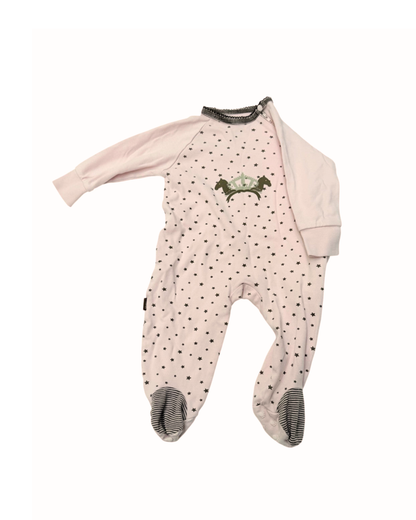 Kushies Pink Star Print Sleeper 9M