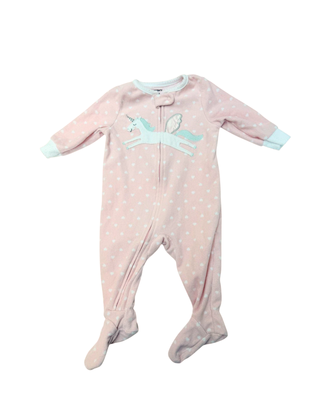Carter's Pink Unicorn Fleece Sleeper 6M