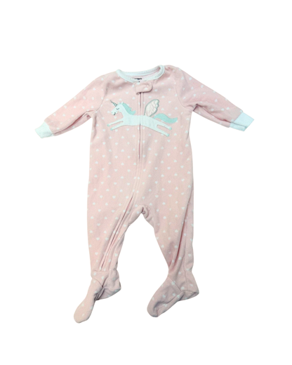 Carter's Pink Unicorn Fleece Sleeper 6M