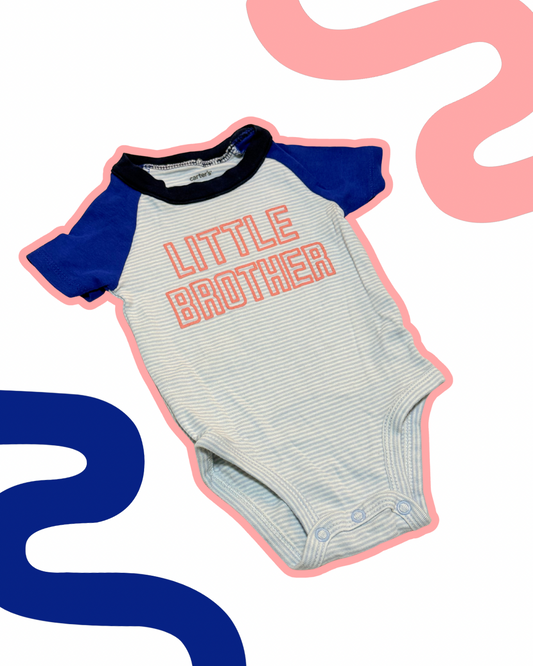 Carters Onesie 6m little Brother