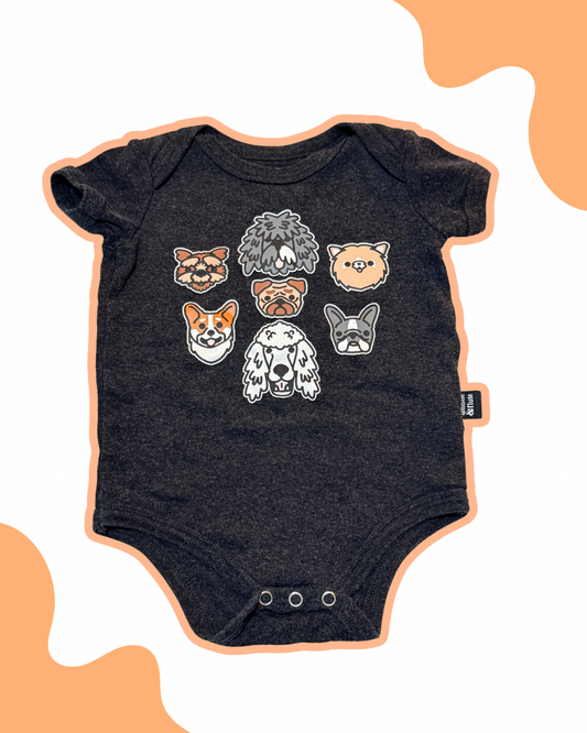 Whistle & Flute Dog Onesie 3-6m