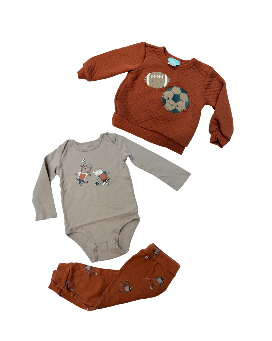 Pekkle Sports Print 3-Piece Set 18M