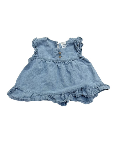 Carter's Chambray Ruffle Dress 6m